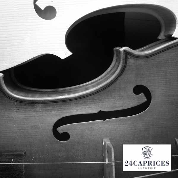 Contrebasses, altos, violons, violoncelles fabriqués par le luthier